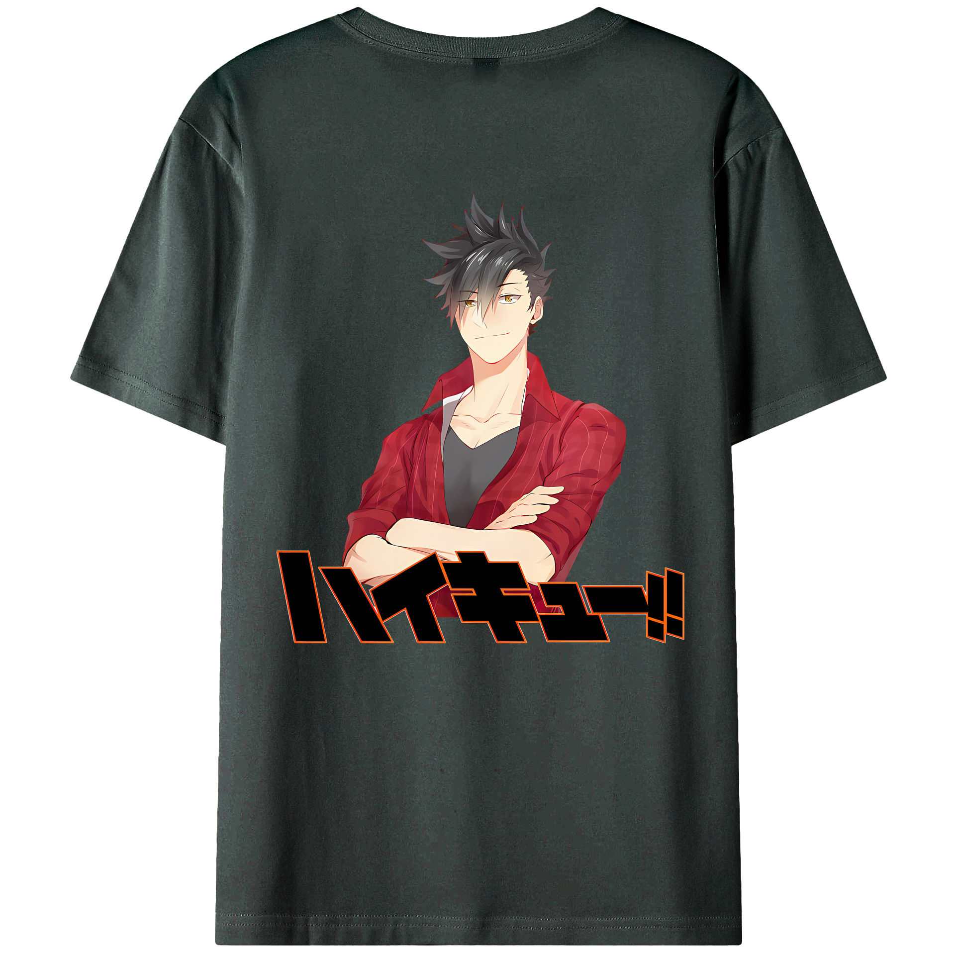 （画像用） ハイキュー!! Haikyu!! 綿100％ メンズ半袖Tシャツ（バックプリント） 通気性